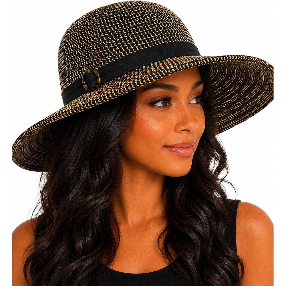 Women's Hat by INC Floppy Beach Brown One Size New With Tags